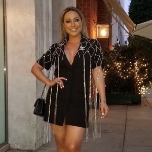 Short Sleeve Mini Black Dress